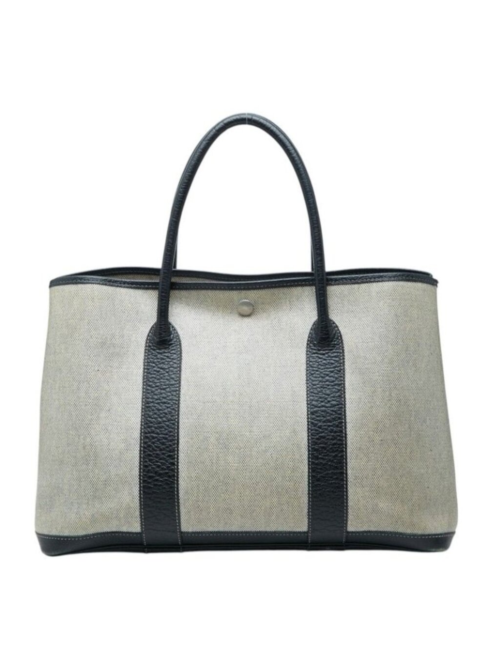 Hermes Garden Party PM Tote Beige Black Toile H Negonda